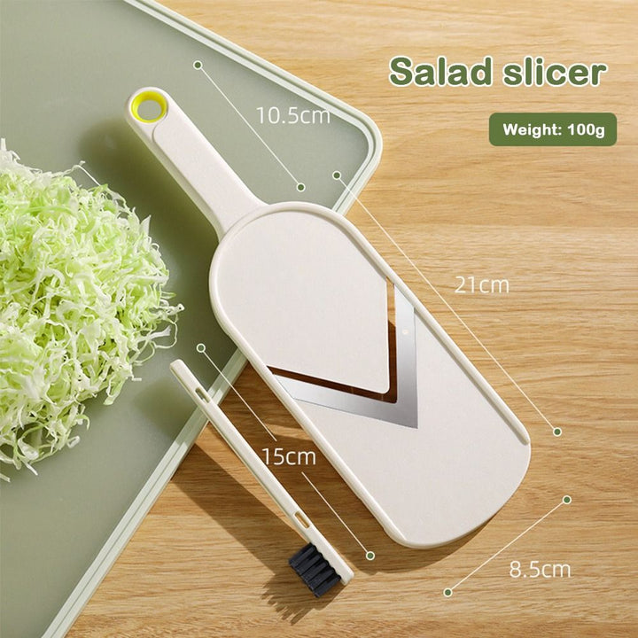 Duarble Adjustable 6 in 1 Veggie Slicer Multifunctional Manual Operation Vegetable Cutter Stainless Steel Julienne Shredder - Eagle 
