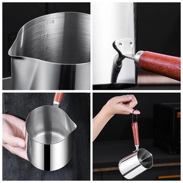 Turkish Coffee Pot Stainless Steel Coffee Maker with Long Handle Long Handle Coffee Moka Pot Kitchen Tools - Eagle 