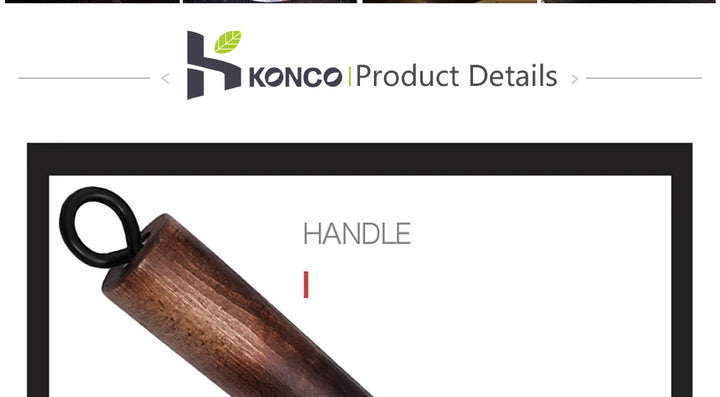 Konco Pure Iron wok cast iron pan Non-coated Pot General use for Gas and Induction Cooker 32cm Chinese Wok Cookware Pan - Eagle 