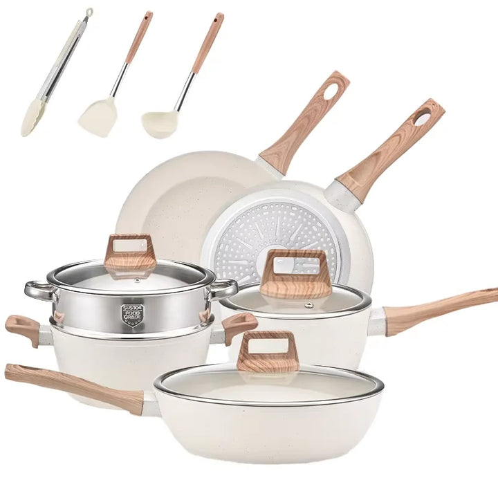 Maifan Stone Non-Stick Cookware Set Single Sustainable Metal for Induction Cooker Gas Stove for Household Frying Stir-Frying - Eagle 