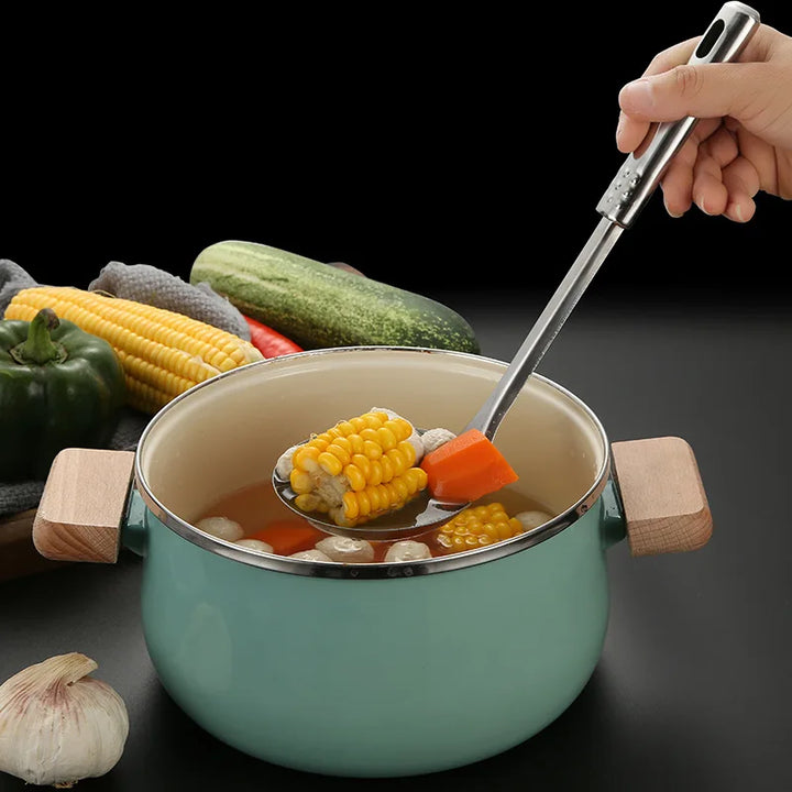 Kitchen Stainless Steel Korean Style Kitchenware Pots Set Cooking Tableware Food Rice Soup Spoon Colander Spatula Accessories - Eagle 