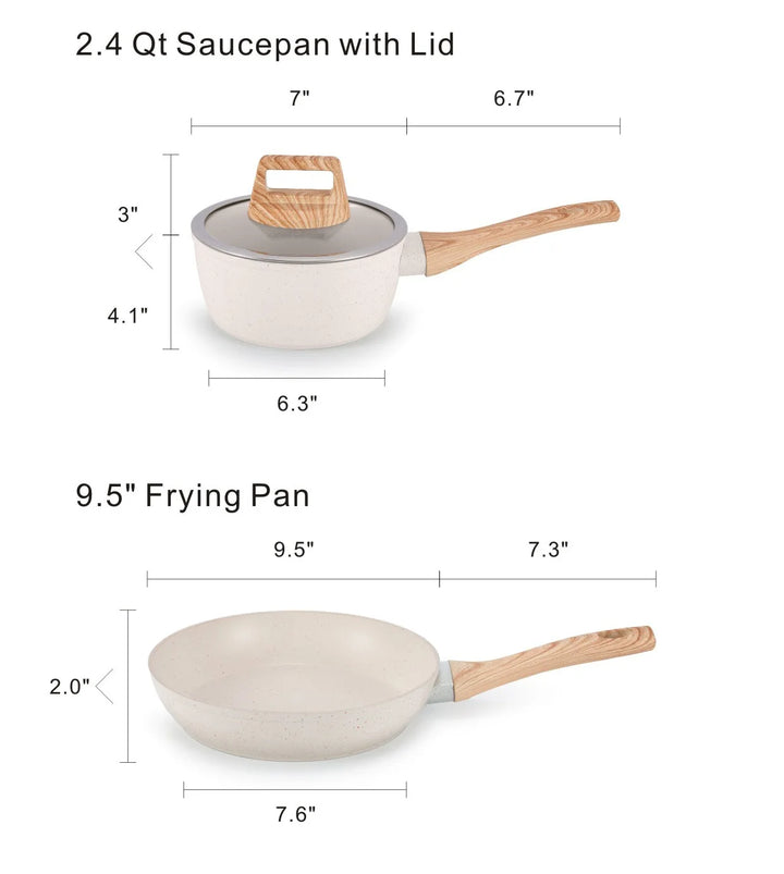 Maifan Stone Non-Stick Cookware Set Single Sustainable Metal for Induction Cooker Gas Stove for Household Frying Stir-Frying - Eagle 