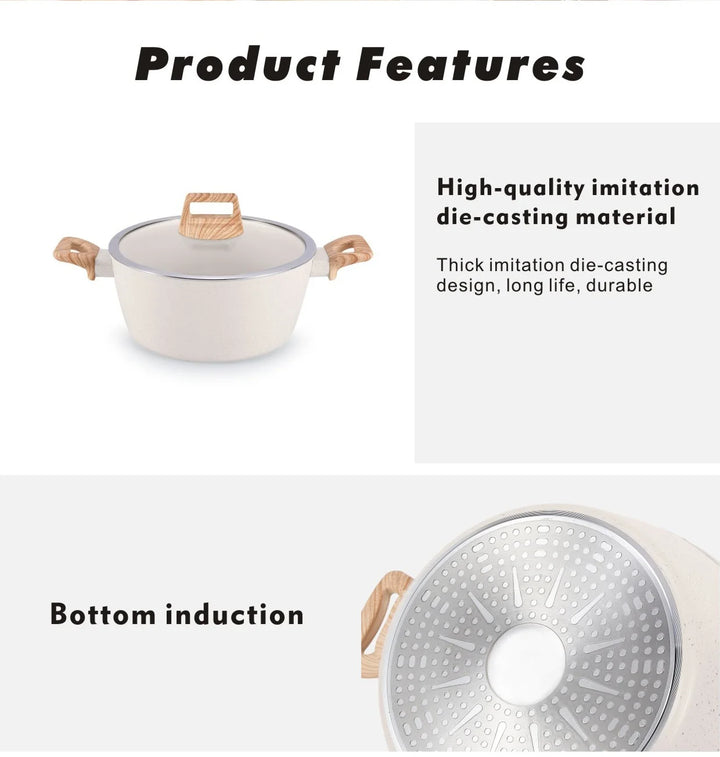 Maifan Stone Non-Stick Cookware Set Single Sustainable Metal for Induction Cooker Gas Stove for Household Frying Stir-Frying - Eagle 