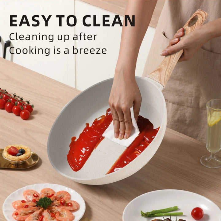 Maifan Stone Non-Stick Cookware Set Single Sustainable Metal for Induction Cooker Gas Stove for Household Frying Stir-Frying - Eagle 