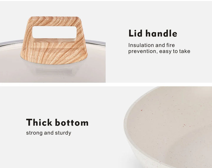 Maifan Stone Non-Stick Cookware Set Single Sustainable Metal for Induction Cooker Gas Stove for Household Frying Stir-Frying - Eagle 