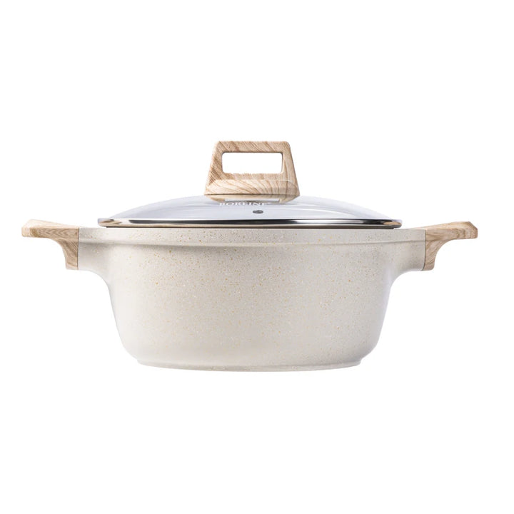 Boreine 24cm 28cm Induction Cooker Compatible Aluminium Cookpot with Lid Ready to Ship Service Cooking Set for Soup - Eagle 