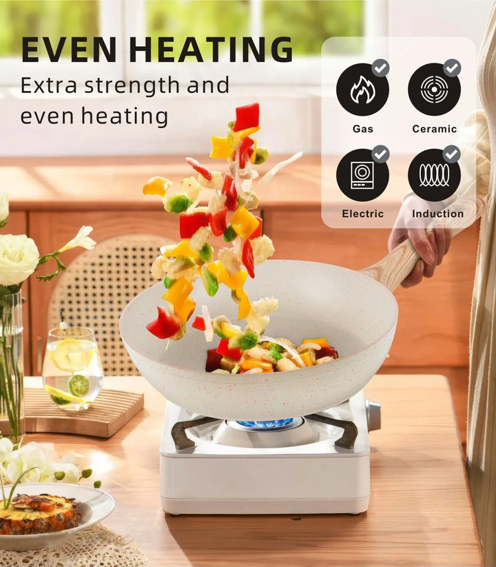 Maifan Stone Non-Stick Cookware Set Single Sustainable Metal for Induction Cooker Gas Stove for Household Frying Stir-Frying - Eagle 