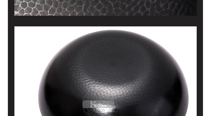 Konco Pure Iron wok cast iron pan Non-coated Pot General use for Gas and Induction Cooker 32cm Chinese Wok Cookware Pan - Eagle 