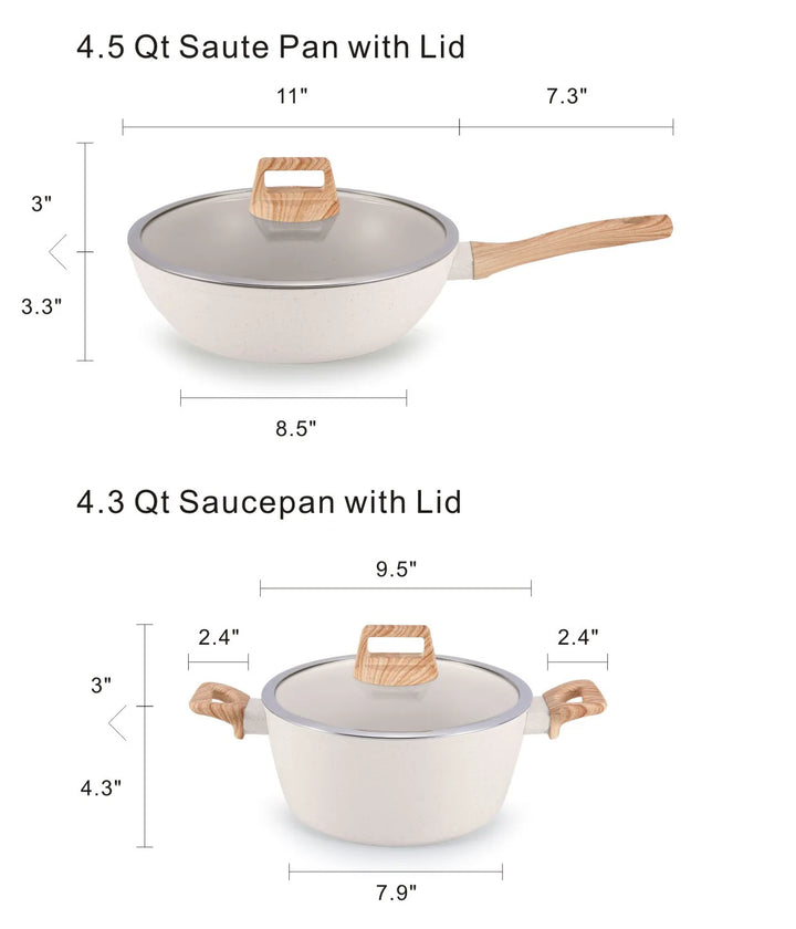 Maifan Stone Non-Stick Cookware Set Single Sustainable Metal for Induction Cooker Gas Stove for Household Frying Stir-Frying - Eagle 