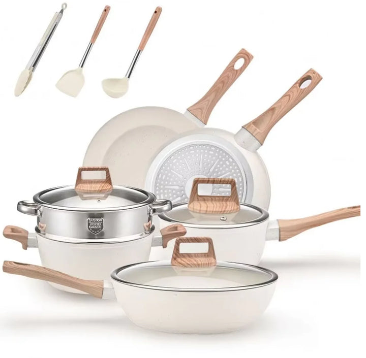 Maifan Stone Non-Stick Cookware Set Single Sustainable Metal for Induction Cooker Gas Stove for Household Frying Stir-Frying - Eagle 