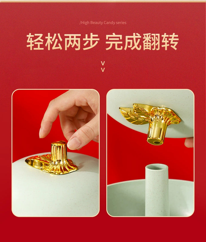 New Year Fruit Plate For Home 2025 New Arrival Living Room Coffee Table Wedding Candy Plate Snack Dried Fruit Storage Box Fruit Plate - Eagle 