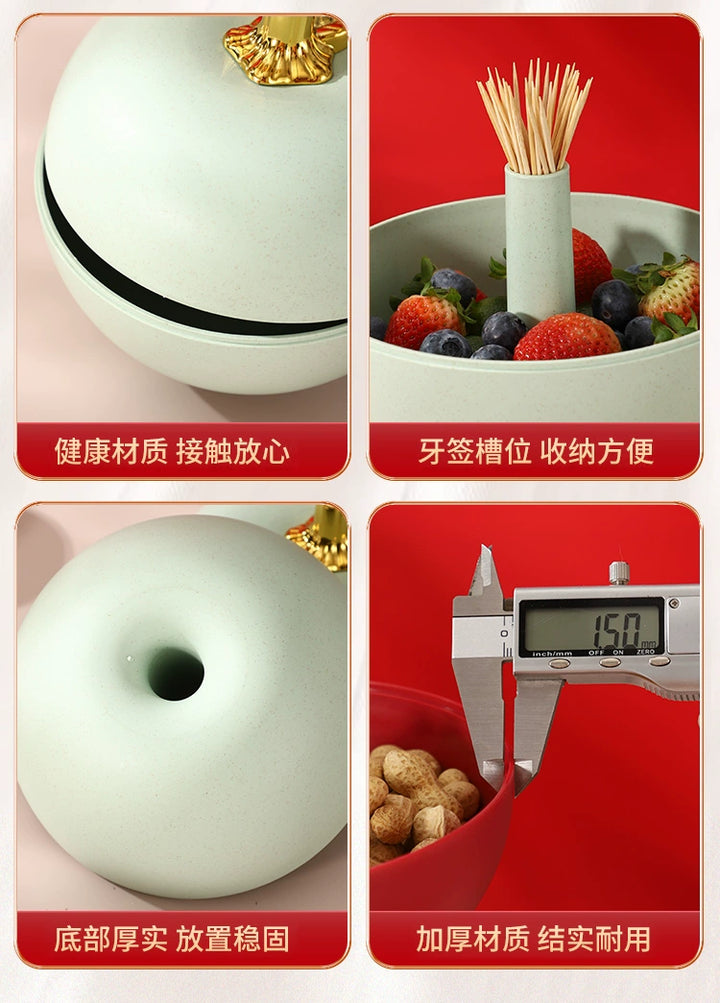 New Year Fruit Plate For Home 2025 New Arrival Living Room Coffee Table Wedding Candy Plate Snack Dried Fruit Storage Box Fruit Plate - Eagle 