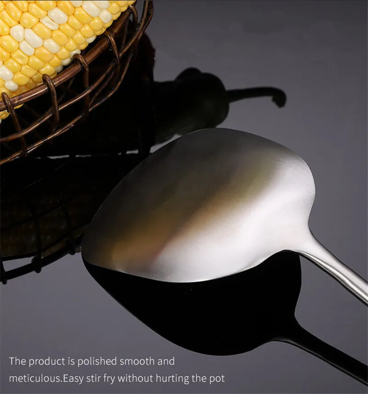 Rosewood Handle Stainless Steel Cookware Set Kitchen Durable Wok Spatula Colander Shovel Cooking Utensil Kitchenware Accessories - Eagle 