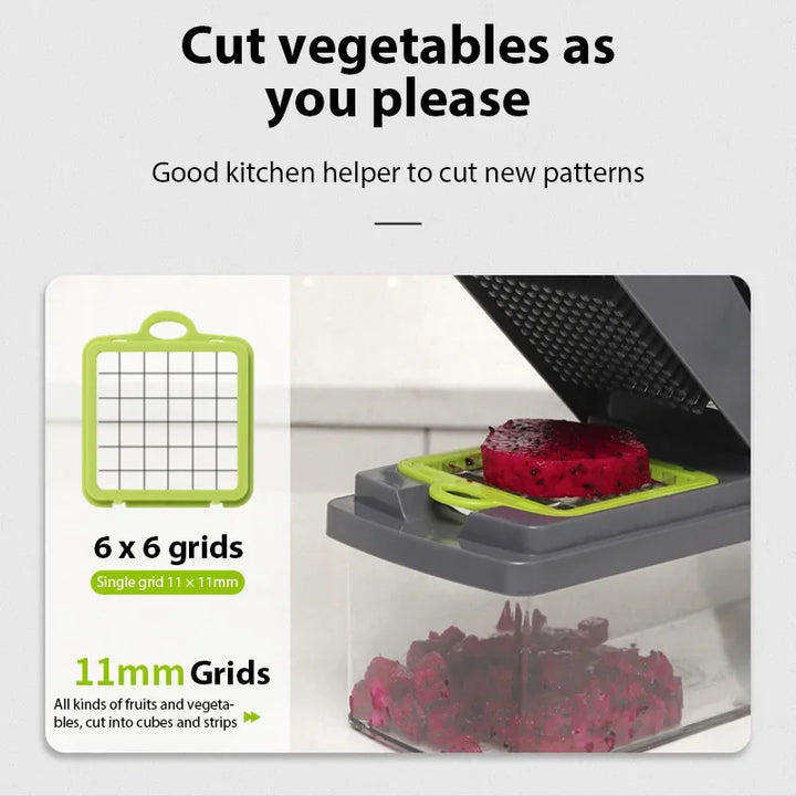 15IN1 Multifunctional Vegetable Cutter Potato Slicer Carrot Grater Kitchen Accessories Gadgets Steel Blade Kitchen Tool - Eagle 