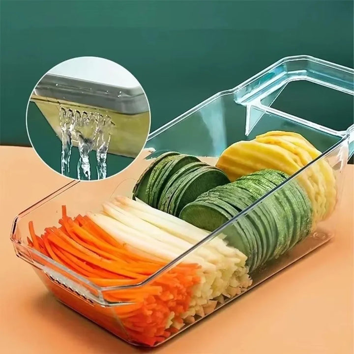 Duarble Adjustable 6 in 1 Veggie Slicer Multifunctional Manual Operation Vegetable Cutter Stainless Steel Julienne Shredder - Eagle 