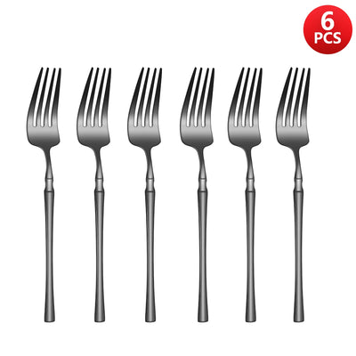 4/6/16/24pcs Black stainless steel tableware set Home kitchen tableware Hotel Western steak knife fork spoon tableware