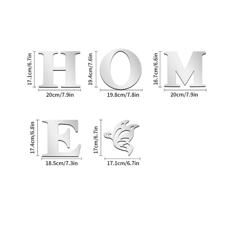 HOME Logo 3D Mirror Sticker – Stylish Wall Art - Eagle 