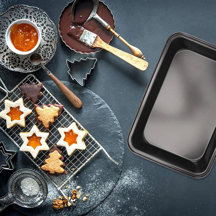 1Pc Nonstick Cake Pan Rectangular Casserole Pans Casserole Baking Pan Lasagna Container Carbon Steel Baking Pan - Eagle 