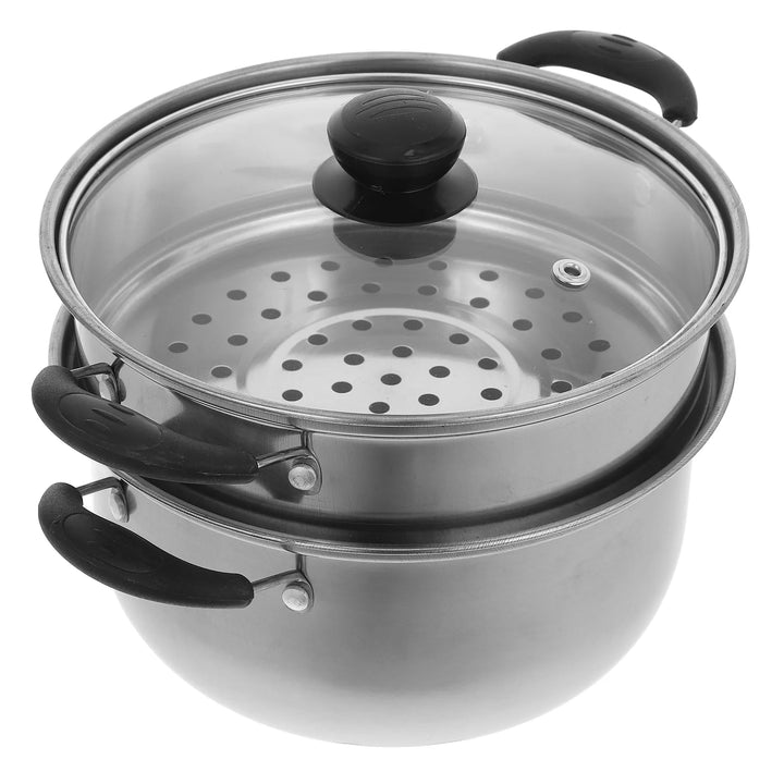Thick Stainless Steel Soup Pot Deep Household Casserole Steamers Kitchen Cookware Electric Stove Compatible - Eagle 