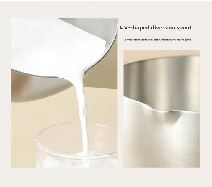 316 stainless steel flat-bottomed pan for household use, with thickened non-stick coating. Suitable for heating milk and cooking - Eagle 