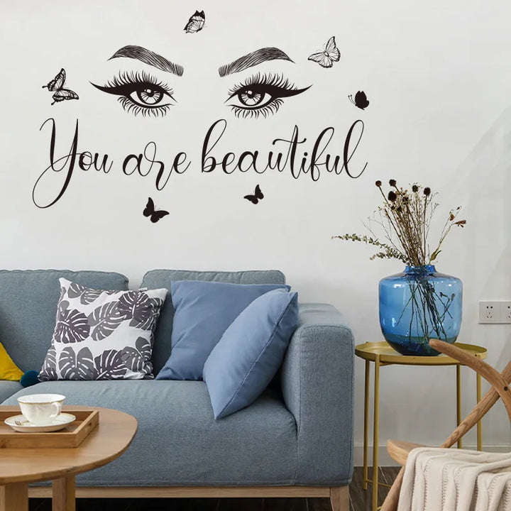 Inspirational Wall Art Sticker – Black Eye Design for Home - Eagle 