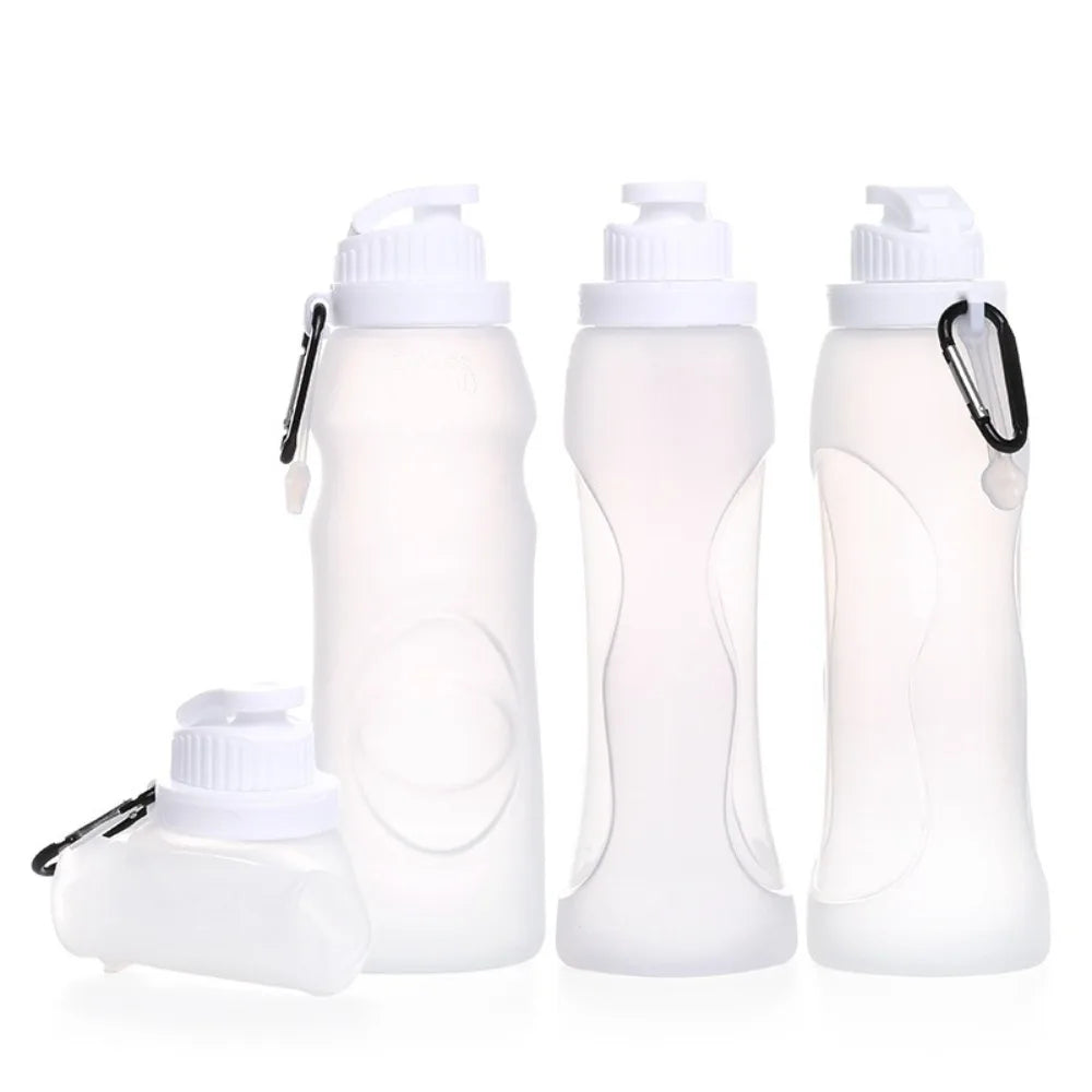 320/500ML Collapsible Water Bottles Food Grade Soft Flask Outdoor Foldable Cups Lightweight Silicone Cycling Drinking Bottles