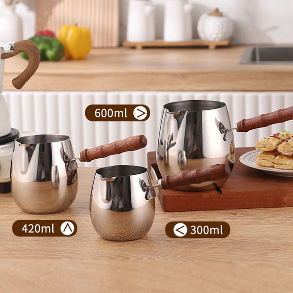 Turkish Coffee Pot Stainless Steel Coffee Maker with Long Handle Long Handle Coffee Moka Pot Kitchen Tools - Eagle 