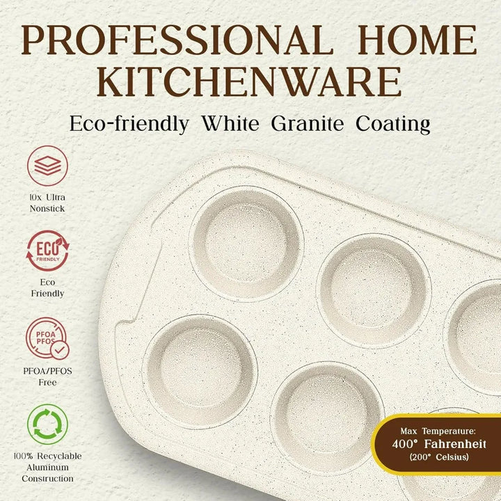 BakkenSwiss 20Piece Kitchen Cookware Set Granite NonStick Surface for Efficient Cooking EcoFriendly Materials Compatible with A - Eagle 