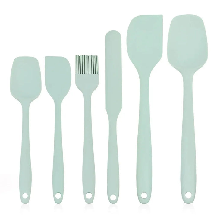 6 Pieces Silicone Spatula Set Food Grade Non Stick Heat Resistant Spatulas Turner for Cooking Baking Mixing Baking Tools - Eagle 