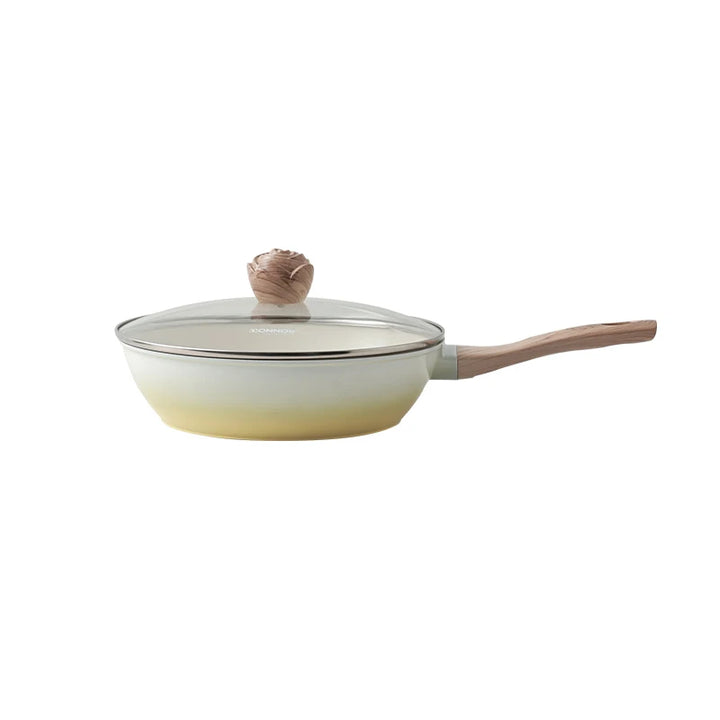 DONNOR Nonstick Ceramic Frying Pan Skillet 3.6L Frying Pan Skillet  with Lid Ceramic Skillets PFAS-Free Heat Resistant Handle - Eagle 