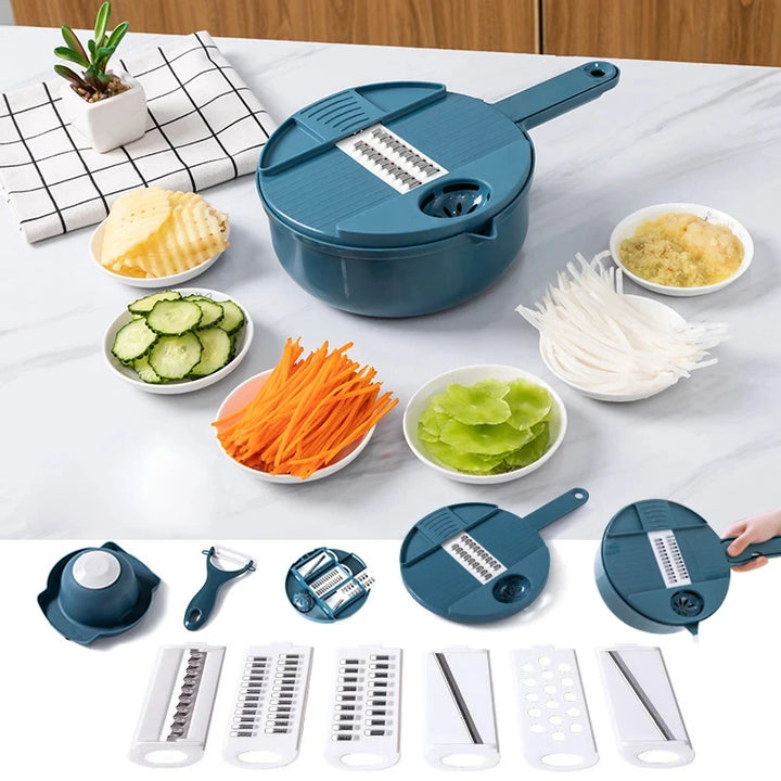 9 in 1 Vegetable Cutter Multi-Functional Potatoes Manually Cut Shred Slicer Grater Kitchenware Acceesories Tools - Eagle 