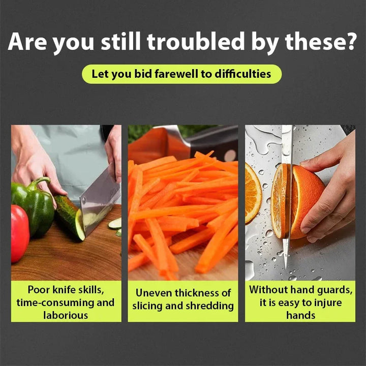 15IN1 Multifunctional Vegetable Cutter Potato Slicer Carrot Grater Kitchen Accessories Gadgets Steel Blade Kitchen Tool - Eagle 