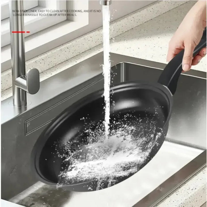 13 Piece Cookware Set Milk Pot Soup Pot Flat Bottomed Small Frying Pan with Lid And Shovel Kitchenware Set for Cooking pots Set - Eagle 