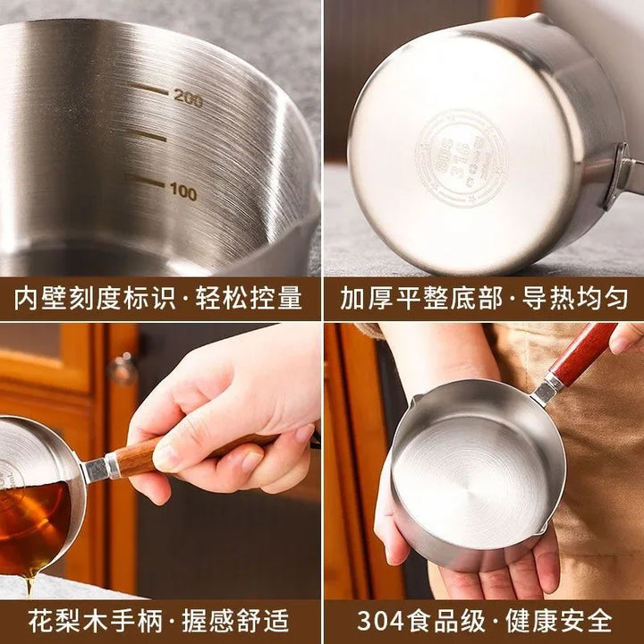 Multi Functional Stainless Steel Hot Oil Special Small Pot Mini Overflow Pot Household Mini Auxiliary Food Oil Splash Small Pot - Eagle 