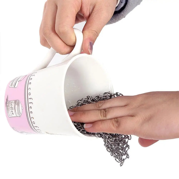 Stainless Steel Chainmail Scrubber for Cookware - Eagle 