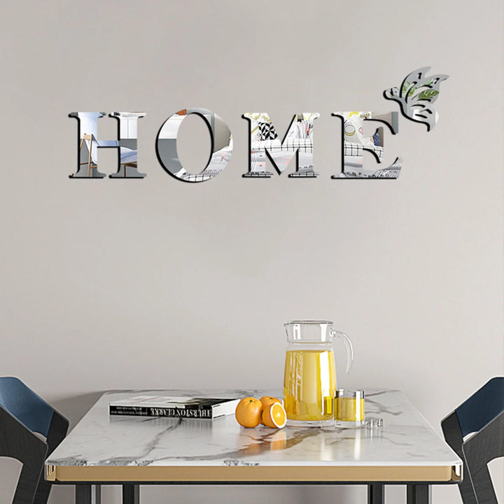 HOME Logo 3D Mirror Sticker – Stylish Wall Art - Eagle 