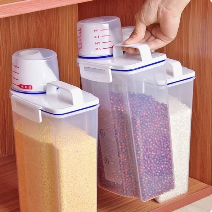 Kitchen Cereal & Rice Storage Box with Measuring Cup - Eagle 