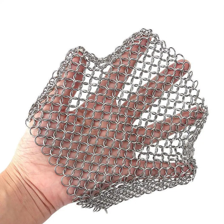 Stainless Steel Chainmail Scrubber for Cookware - Eagle 