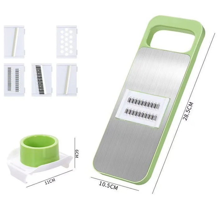 6 in 1 Stainless Steel Multifunctional Safe Manual Vegetable Slicer Cutter Kitchen Potato Shredders Garlic Carrot Grater Chopper - Eagle 
