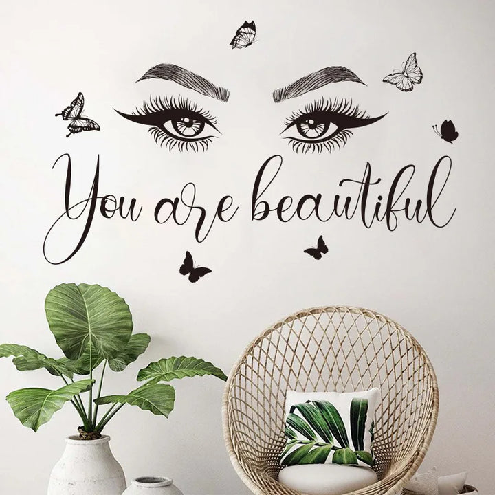 Inspirational Wall Art Sticker – Black Eye Design for Home - Eagle 