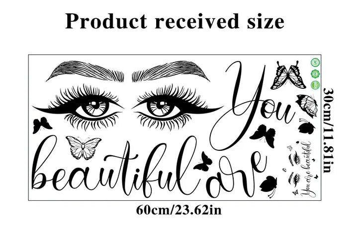 Inspirational Wall Art Sticker – Black Eye Design for Home - Eagle 