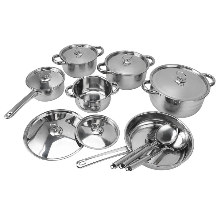 Stainless Steel Cookware Set Kitchen Cookware Set Stainless Steel Pots Pans Set with Soup Pot Saute Pan Lids for Home Cooking - Eagle 