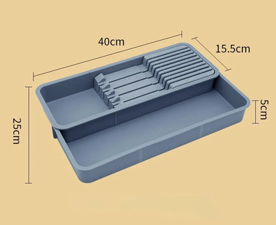 Kitchen  Utensil Cutlery Drawer Organizer Expandable Adjustable Flatware Spoon Fork Storage Tray for Kitchen Gadgets