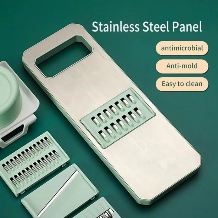 Duarble Adjustable 6 in 1 Veggie Slicer Multifunctional Manual Operation Vegetable Cutter Stainless Steel Julienne Shredder - Eagle 