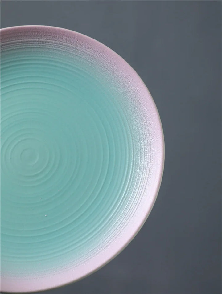 Practical Coffee Cup and Saucer Set Designed Handle to Insert Spoon Household Good Looking Light Luxury Ceramic Cup Souvenir Set - Eagle 