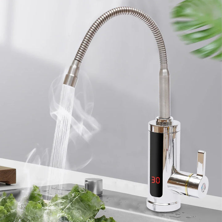 Electric Water Heater Tap – 3KW, 360° Rotating Faucet with LCD - Eagle 