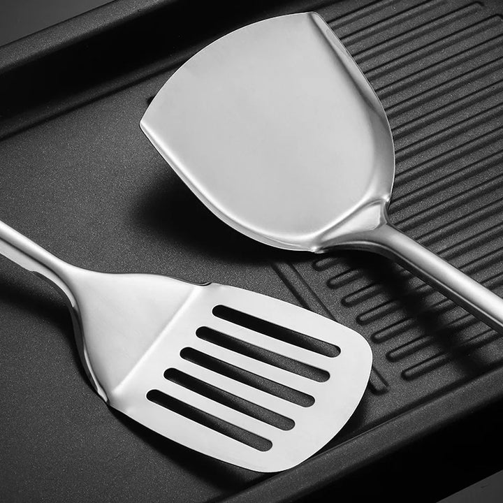 Kitchen Stainless Steel Korean Style Kitchenware Pots Set Cooking Tableware Food Rice Soup Spoon Colander Spatula Accessories - Eagle 