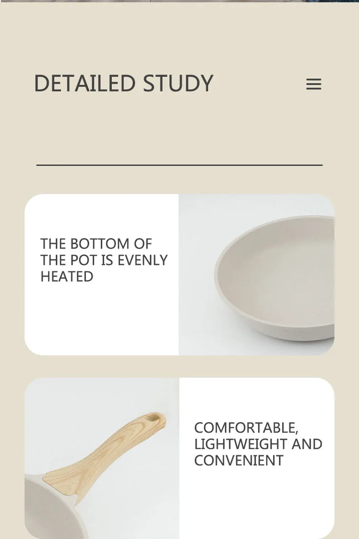 Durable Frying Pan Wok Pan Non-stick Ceramic Pot Induction Gas Stove Universal Cookware Steak Cooking Saucepan Nonstick Pan - Eagle 