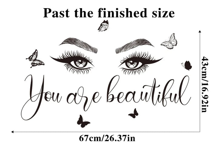 Inspirational Wall Art Sticker – Black Eye Design for Home - Eagle 