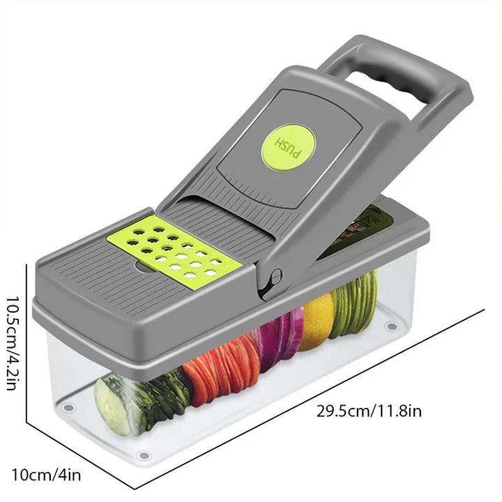 15IN1 Multifunctional Vegetable Cutter Potato Slicer Carrot Grater Kitchen Accessories Gadgets Steel Blade Kitchen Tool - Eagle 